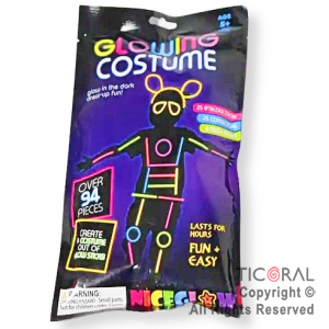 GLOWING COSTUME LED DISFRAZ DE 94 PIEZAS X 1